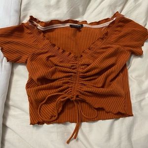 Copper scrunched top